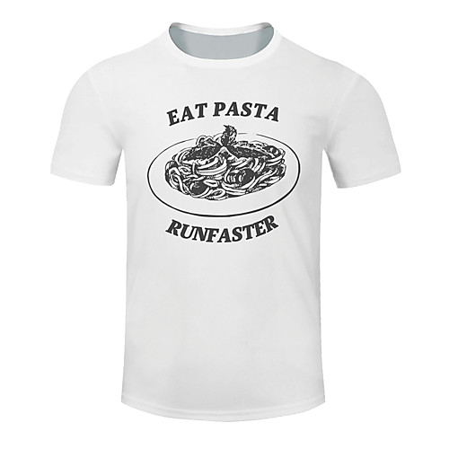 

Men's Running T-Shirt Workout Shirt Round Neck Running Walking Jogging Breathable Moisture Wicking Soft Sportswear Funny Plus Size Tee / T-shirt Top Short Sleeve Activewear Micro-elastic