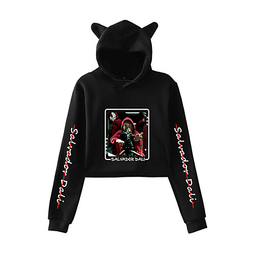 

Inspired by la casa de papel Dali Cosplay Costume Hoodie Pure Cotton Print Printing Hoodie For Women's