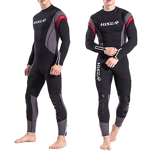 

HISEA Men's Full Wetsuit 2.5mm SCR Neoprene Diving Suit Long Sleeve Back Zip Patchwork Autumn / Fall Spring Summer / Winter / Stretchy