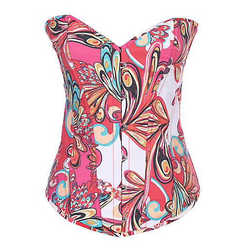 

Women's Lace Up Corset Set - Mixed Color / Sexy / Fashion, Lace up / Buckle Blue Red Green S M L