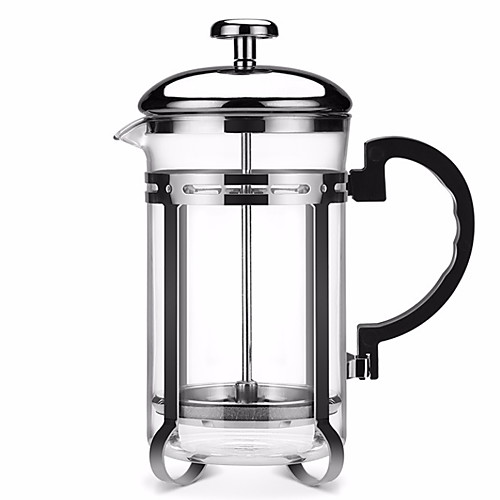 

Hand punching press pot heat-resistant glass stainless steel 600ML