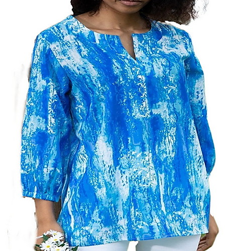 

Women's Daily Blouse - Geometric Purple
