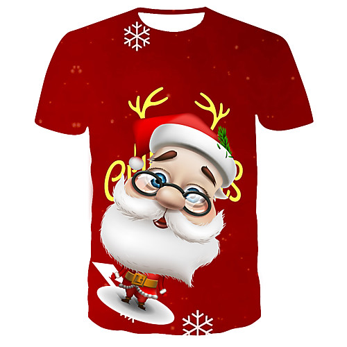 

Men's Daily T-shirt - 3D Print Red