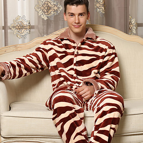 

Men's Suits Nightwear Khaki Blue Brown L XL XXL