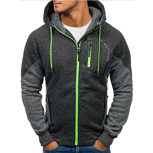 

Men's Basic / Street chic Hoodie - Striped Light gray US34 / UK34 / EU42