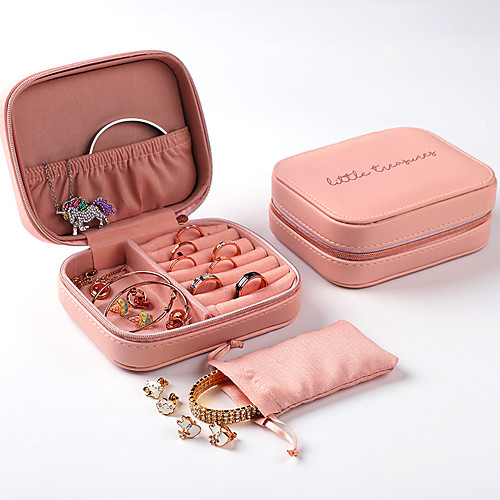 

Cherry PU Leather Creative Portable Jewelry Box