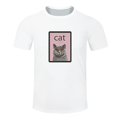 

Men's Women's Running T-Shirt Workout Shirt Round Neck Running Active Training Jogging Breathable Quick Dry Moisture Wicking Sportswear Cat Plus Size Tee / T-shirt Top Short Sleeve Activewear