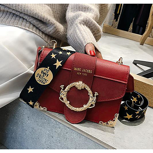

Women's PU Crossbody Bag Solid Color Red / Brown / Black