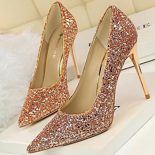 

Women's Heels Stiletto Heel Pointed Toe PU Spring & Summer Red / Champagne / Gold