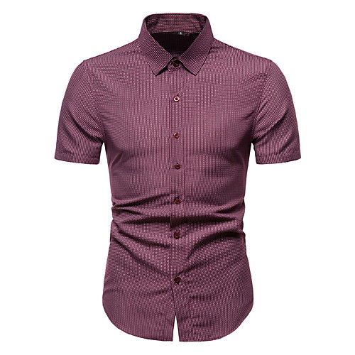 

Men's Party Club Rock / Punk & Gothic Shirt - Polka Dot / Houndstooth / Check Print Red