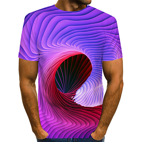 

Men's Daily Basic T-shirt - 3D Print Purple