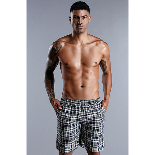

Men's Print / Basic Boxers Underwear - EU / US Size Mid Waist Gray L XL XXL
