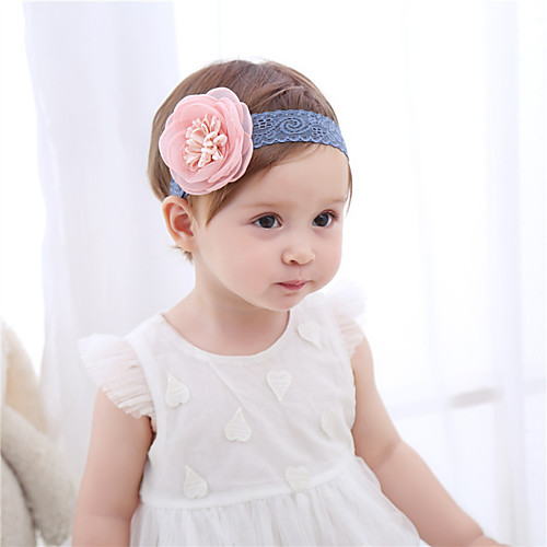 

Fabric Headbands Durag Kids Lace Bowknot For New Baby Holiday Stylish Active Blushing Pink Blue Coffee