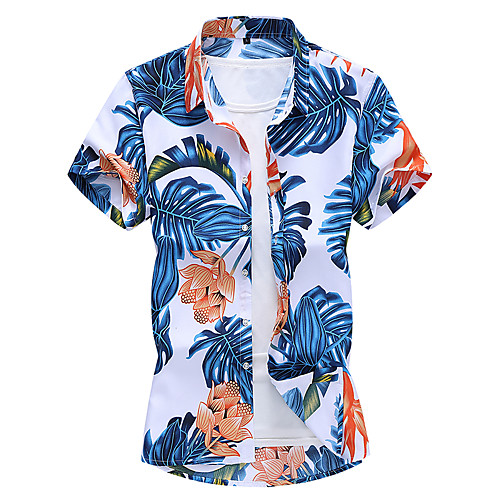 

Men's Daily Elegant Shirt - Floral White