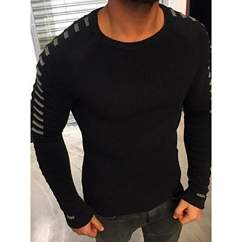 

Men's Solid Colored Long Sleeve Pullover Sweater Jumper, Round Neck Green / White / Black US34 / UK34 / EU42 / US36 / UK36 / EU44 / US38 / UK38 / EU46