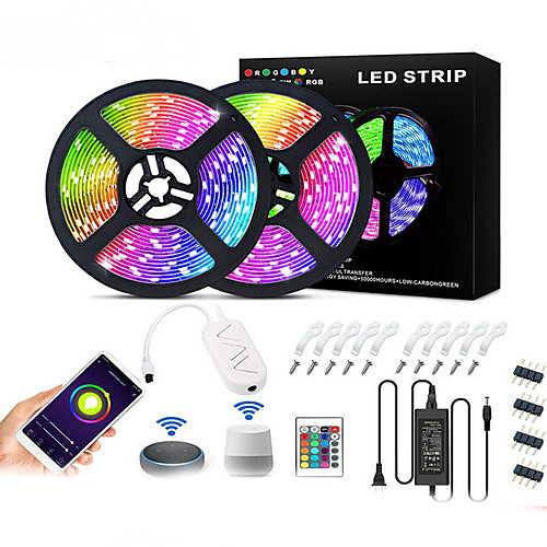 

10m Flexible LED Light Strips 360 LEDs SMD5050 Multi Color Decorative / TV Background 12 V