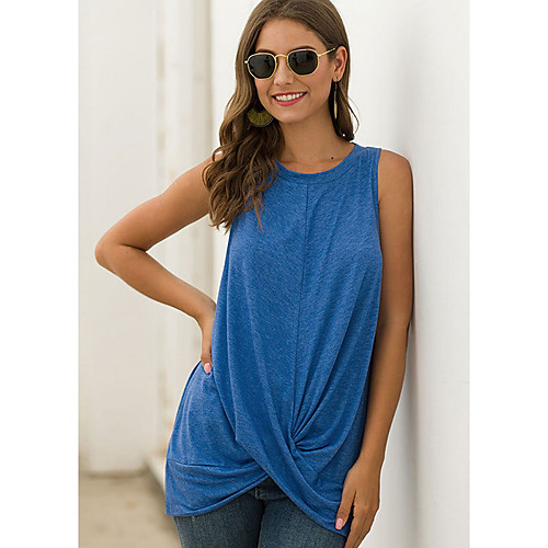 

Women's Daily T-shirt - Solid Colored Purple