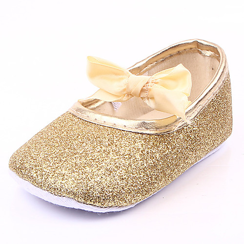 

Girls' Comfort / First Walkers Synthetics Flats Infants(0-9m) / Toddler(9m-4ys) Bowknot / Sparkling Glitter Champagne / Gold / Silver Spring / Fall