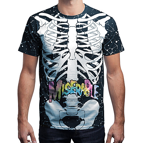 

Inspired by Galaxy T-shirt Terylene Skull Printing For Men's / Women's