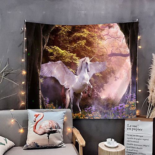 

Home Living Tapestry Wall Hanging Tapestries Wall Blanket Wall Art Wall Decor Fairytable Fly Horse Tapestry Wall Decor
