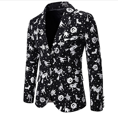 

Men's Blazer Notch Lapel Polyester Gold / Silver