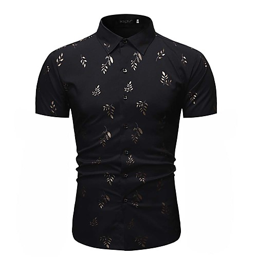 

Men's Daily Shirt - Floral / Geometric / Graphic Tropical Leaf Red
