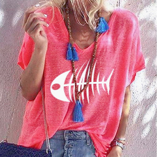 

Women's Daily T-shirt - Geometric Print Purple