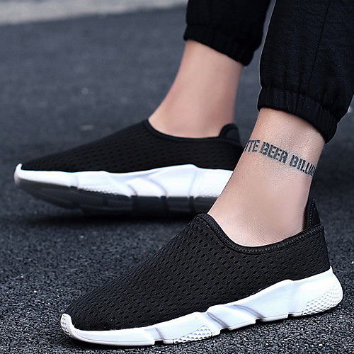 

Men's Mesh Spring Casual Sneakers White / Black
