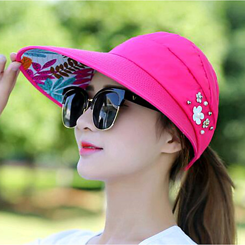 

Women's Basic Canvas Sun Hat-Solid Colored Summer Fuchsia Navy Blue