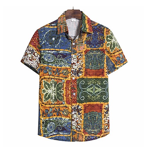 

Men's Daily Beach Shirt - Floral Yellow