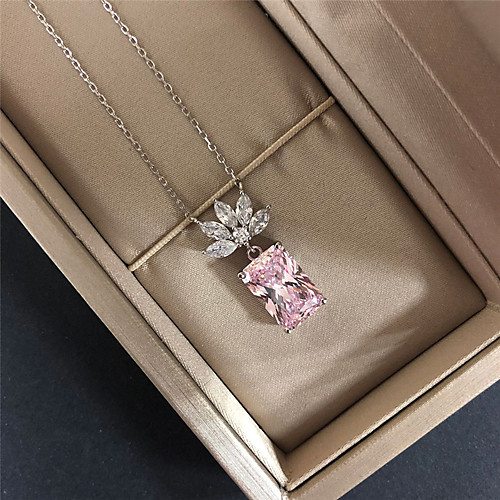 

10 carat Synthetic Diamond Necklace Alloy For Women's Antique Luxury Dangling Elegant Wedding Party Evening Formal High Quality Classic