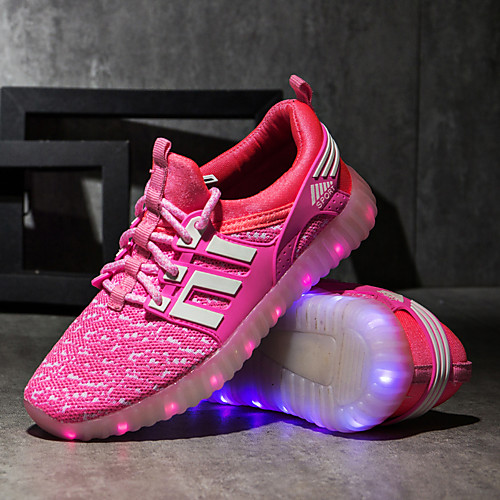 

Boys' / Girls' Comfort / LED Shoes / USB Charging Flyknit Sneakers Little Kids(4-7ys) / Big Kids(7years ) Walking Shoes LED / Luminous Black / Fuchsia / Pink Spring / Fall