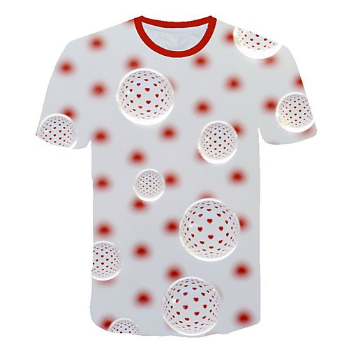 

Women's Daily Sports Basic / Street chic T-shirt - Polka Dot / 3D Print White