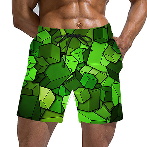 

Men's Sporty / Exaggerated Sweatpants / Shorts Pants - Geometric Pattern / 3D Print Sporty / Print Green US32 / UK32 / EU40 US34 / UK34 / EU42 US36 / UK36 / EU44