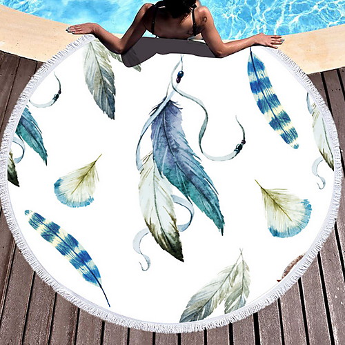 

Women's Blushing Pink Blue White Beach Towel Swimwear Swimsuit - Geometric Blushing Pink