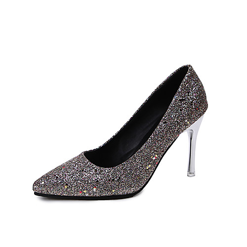 

Women's Heels 2020 Stiletto Heel Pointed Toe Sequin PU Classic / Sweet Spring & Fall / Spring & Summer Purple / Pink / Champagne / Wedding / Party & Evening