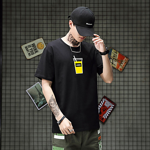 

Men's Daily T-shirt - Geometric Yellow
