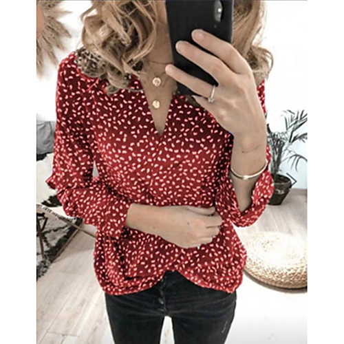 

Women's Daily Shirt - Geometric Wine