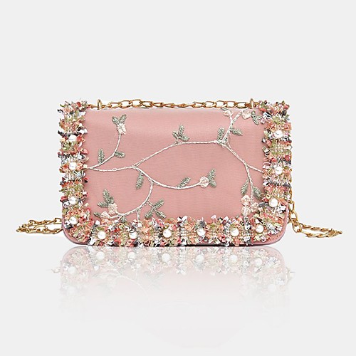 

Women's / Girls' Lace / Sashes / Ribbons PU Evening Bag Solid Color Blushing Pink / Green / White