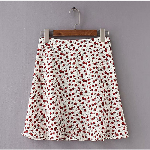 

Women's A Line / Swing Skirts - Polka Dot Red Green Black S M L