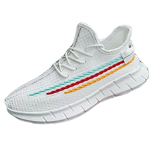 

Men's Elastic Fabric / Tissage Volant Spring & Summer Sporty Trainers / Athletic Shoes Running Shoes Non-slipping Color Block Black / Red / White / Black / Green
