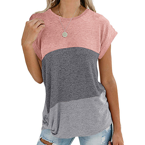 

Women's Daily Weekend Blouse - Solid Colored Blushing Pink