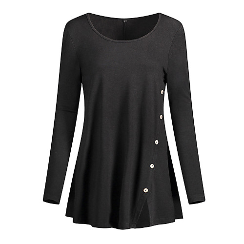 

Women's Daily Basic T-shirt - Solid Colored Wine