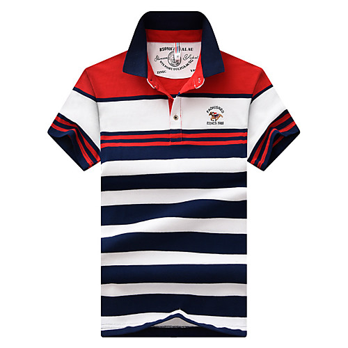 

Men's Daily Basic Polo - Striped Yellow