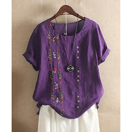 

Women's Daily Shirt - Geometric Purple