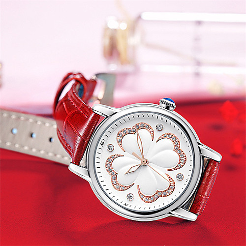 

Women's Quartz Watches Luxury Fashion Genuine Leather Japanese Quartz Red White Water Resistant / Waterproof 30 m 1 pc Analog One Year Battery Life