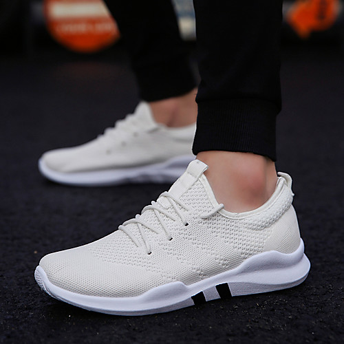 

Men's Mesh Spring & Summer / Fall & Winter Sporty / Preppy Athletic Shoes Walking Shoes Breathable White / Black / Gray