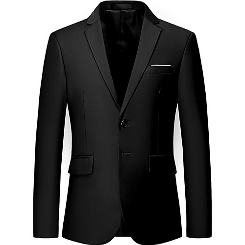 

Men's Blazer, Solid Colored Notch Lapel Polyester Wine / Purple / Yellow