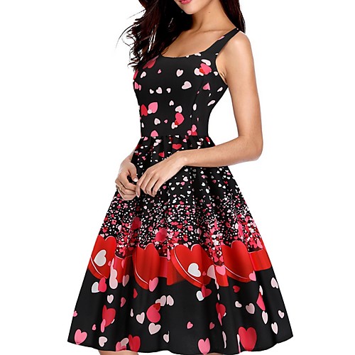 

Women's Blushing Pink Red Dress A Line Floral S M