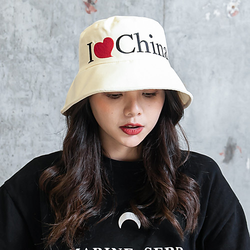 

Hiking Hat Fishing Hat Fisherman Hat Hat 1 PCS Portable Sunscreen UV Resistant Breathable Printing Cotton Autumn / Fall Spring Summer for Women's Camping / Hiking Hunting Fishing Yellow Pink White